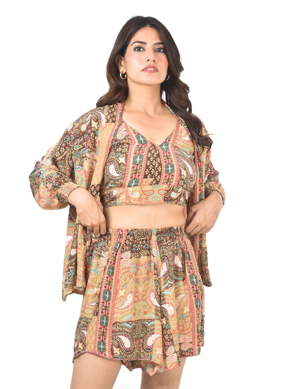 NORA 3-PIECE(S) SHORT CO-ORD SET
