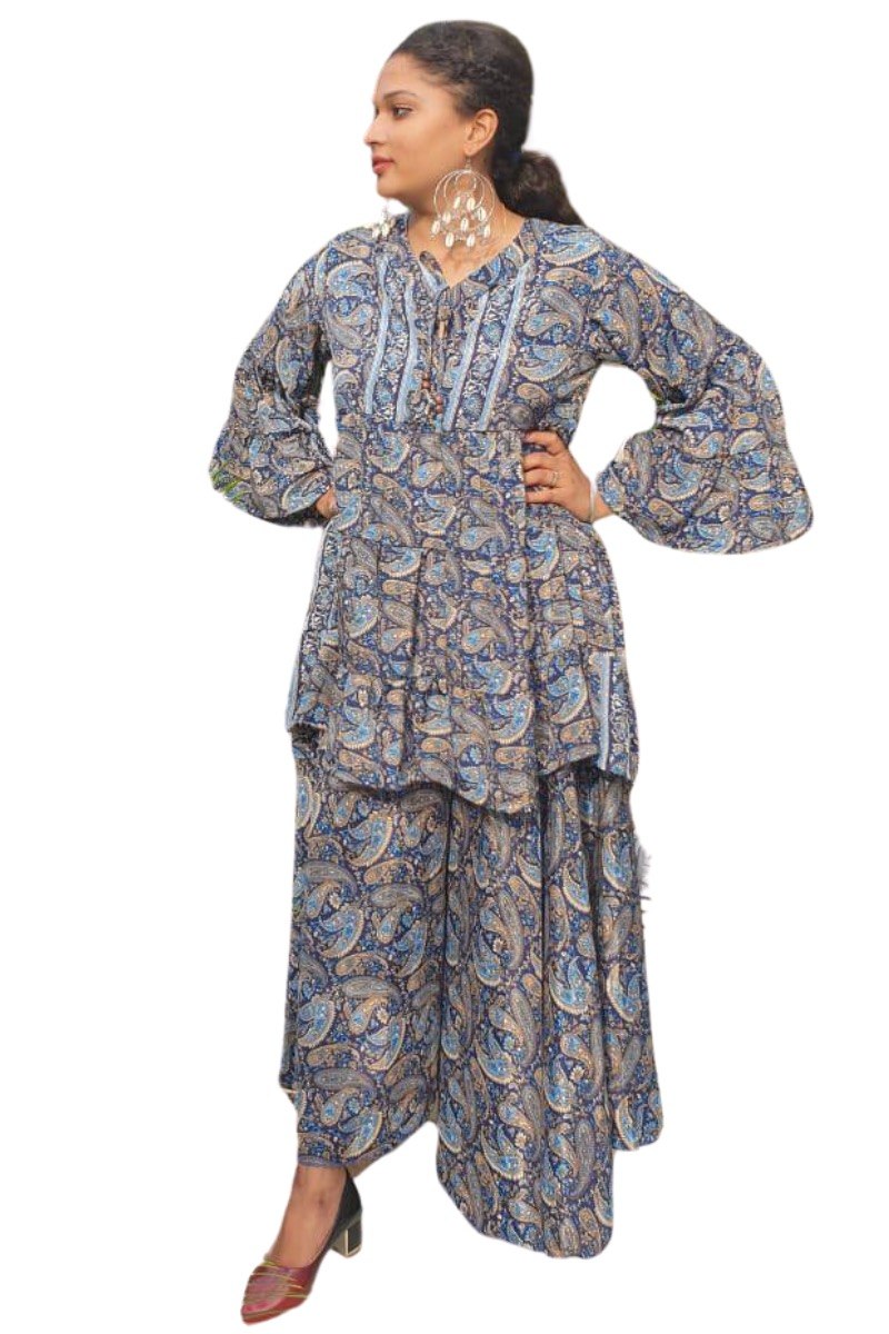 GYBL  SHEENA SHARARA CO-ORD SET