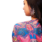 Ada pink tie-up crop top