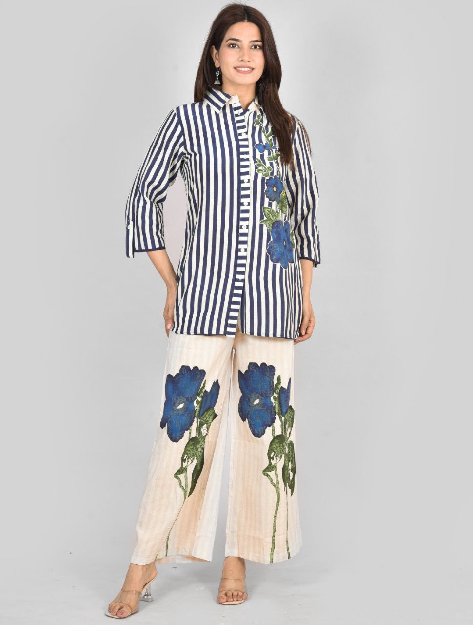 Blue Lining Co-Ord Set