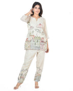 Cream Embro Co-Ord Set