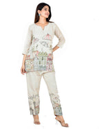 Cream Embro Co-Ord Set