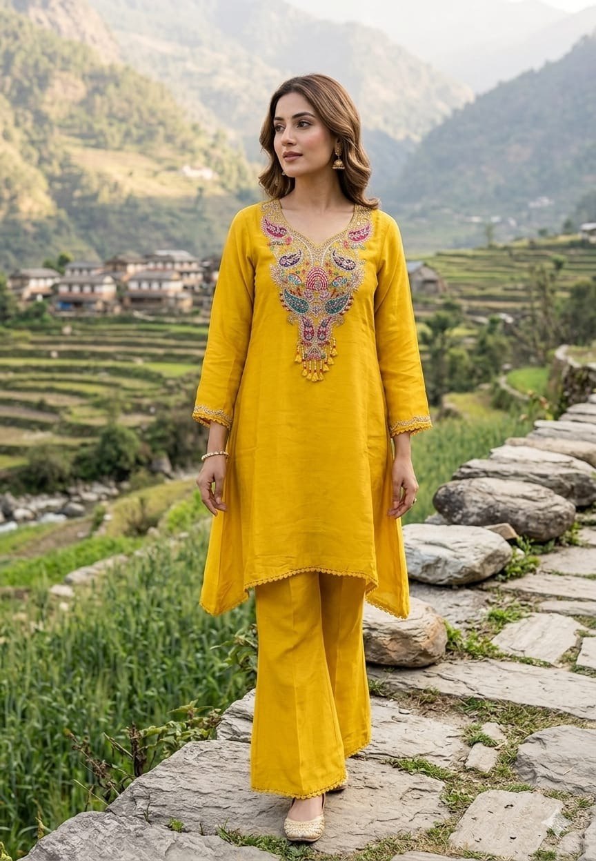 Mustard Koila Co-Ord Set