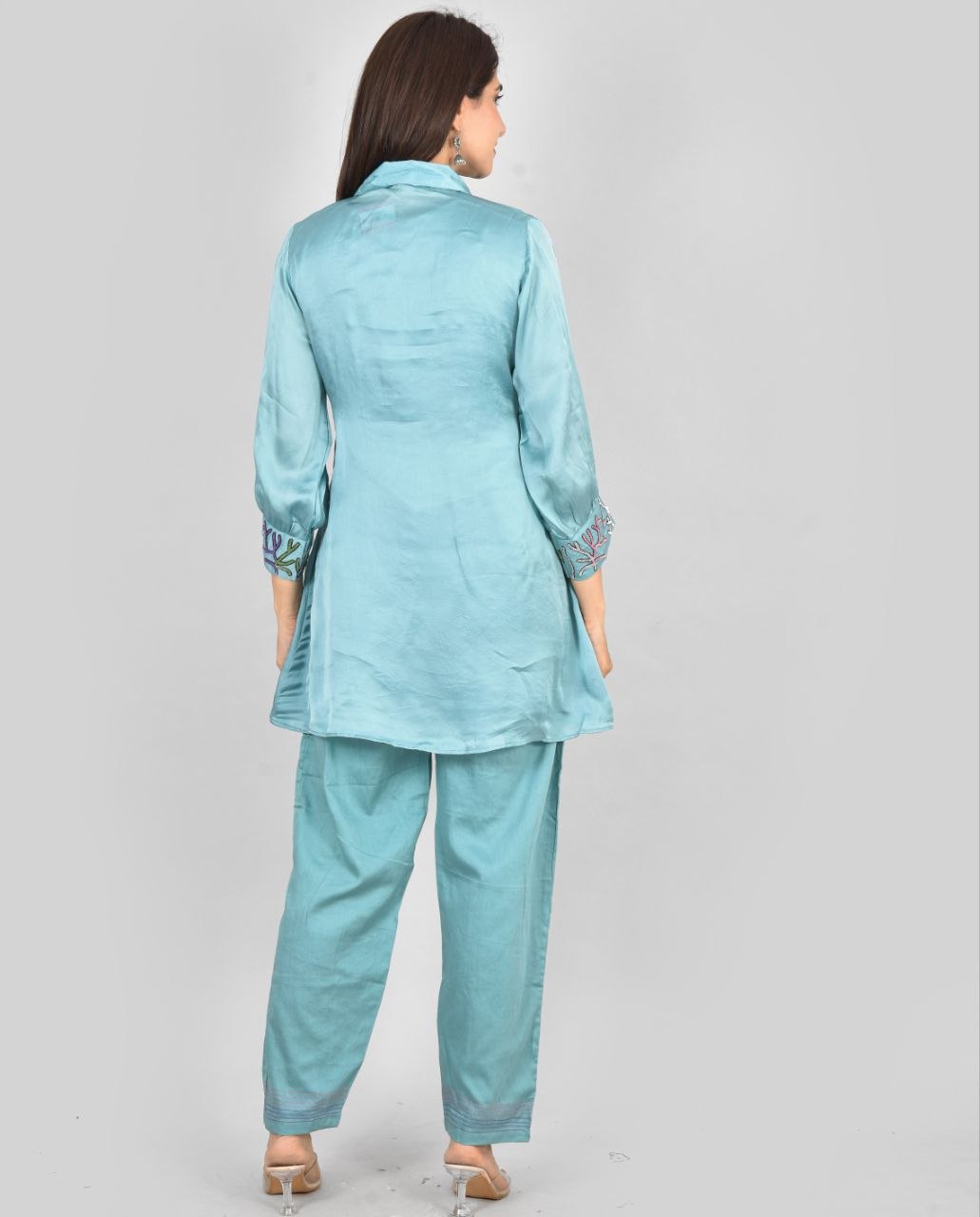 Teal Green Afsana Co-Ord Set