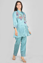 Teal Green Afsana Co-Ord Set