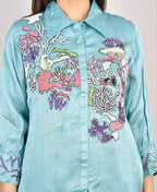 Teal Green Afsana Co-Ord Set