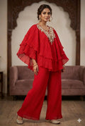 Red Indo-Western Suit