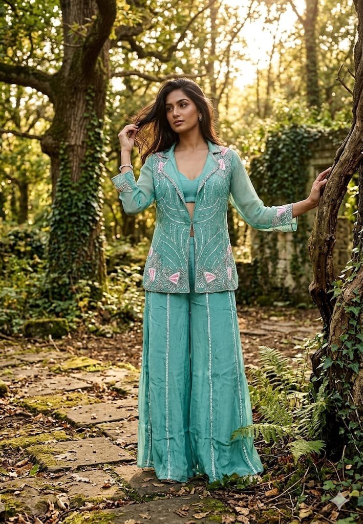 Grn Arisha Indo-Western Suit