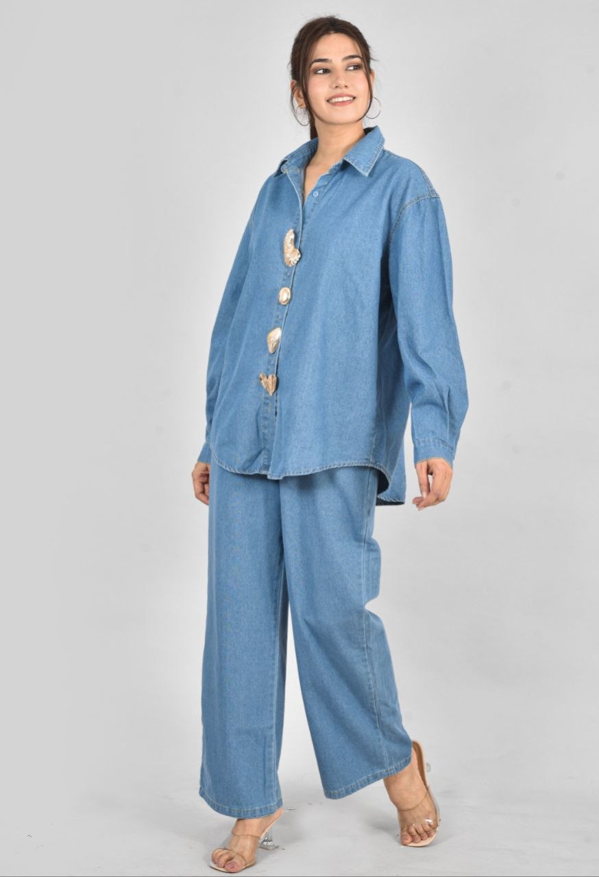 Funky broaches denim co-ord sets