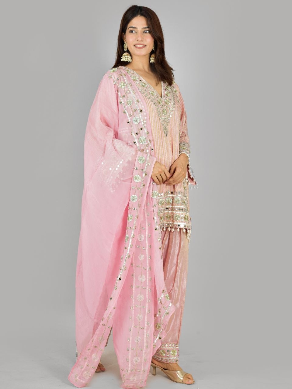 Pink merab Farsi salwar suit