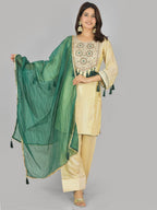 Megha Farsi green suit