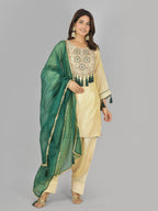 Megha Farsi green suit