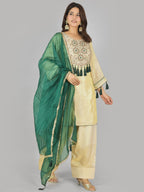Megha Farsi green suit