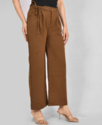 Brown Knot Korean Pant