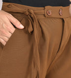 Brown Knot Korean Pant