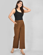 Brown Knot Korean Pant