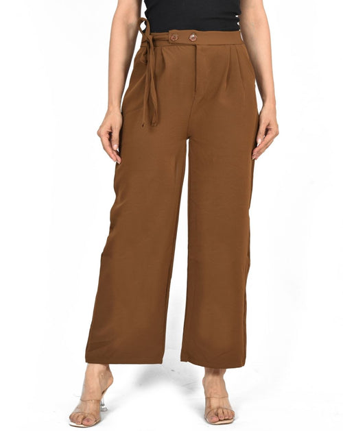 Brown Knot Korean Pant