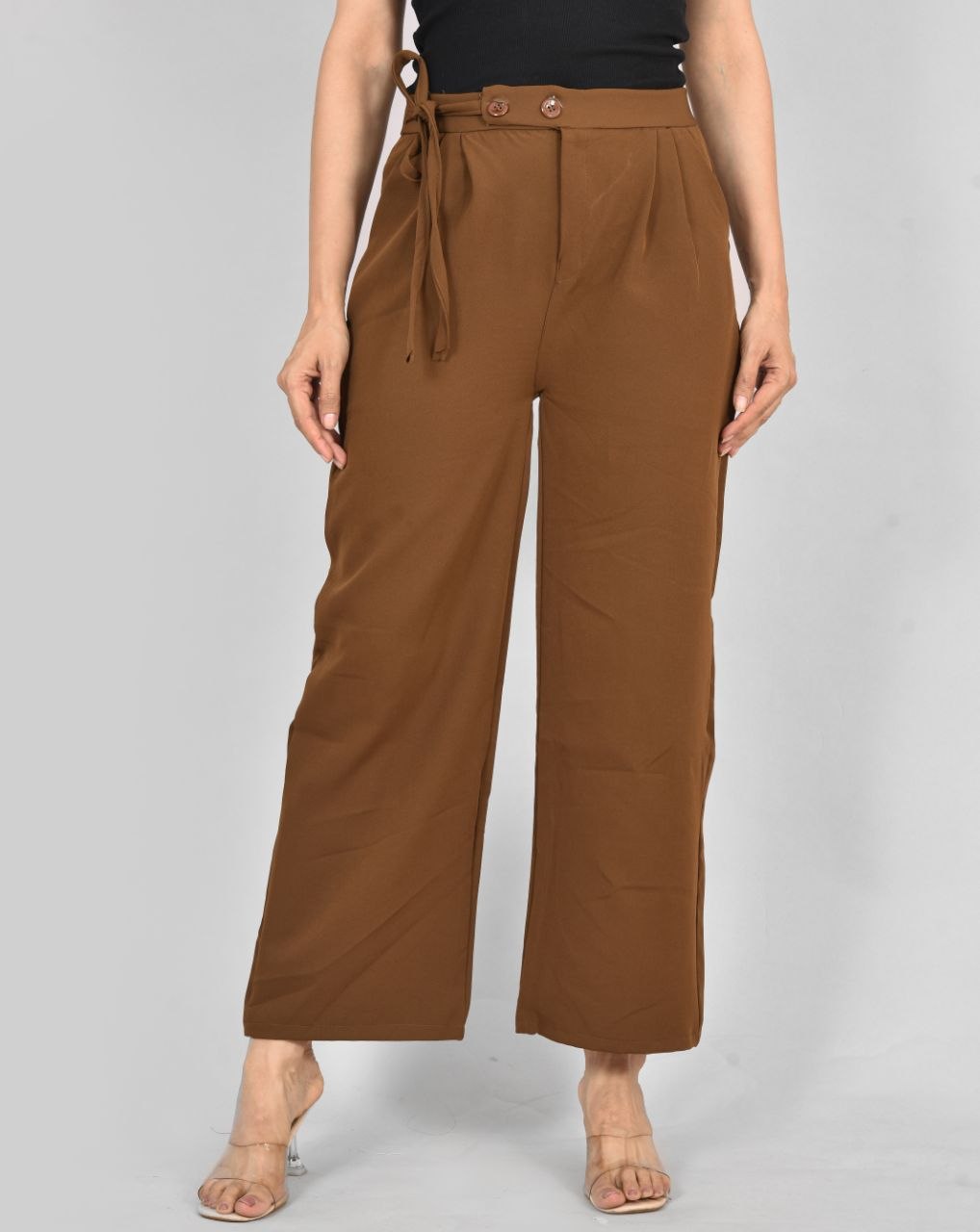 Brown Knot Korean Pant
