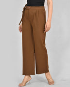 Brown Knot Korean Pant