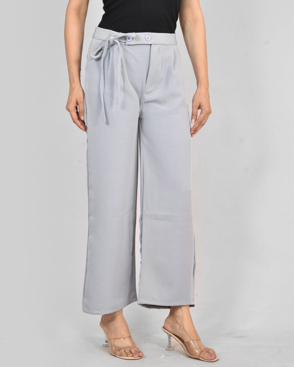 Ice Blue Knot Korean Pant