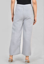 Ice Blue Knot Korean Pant