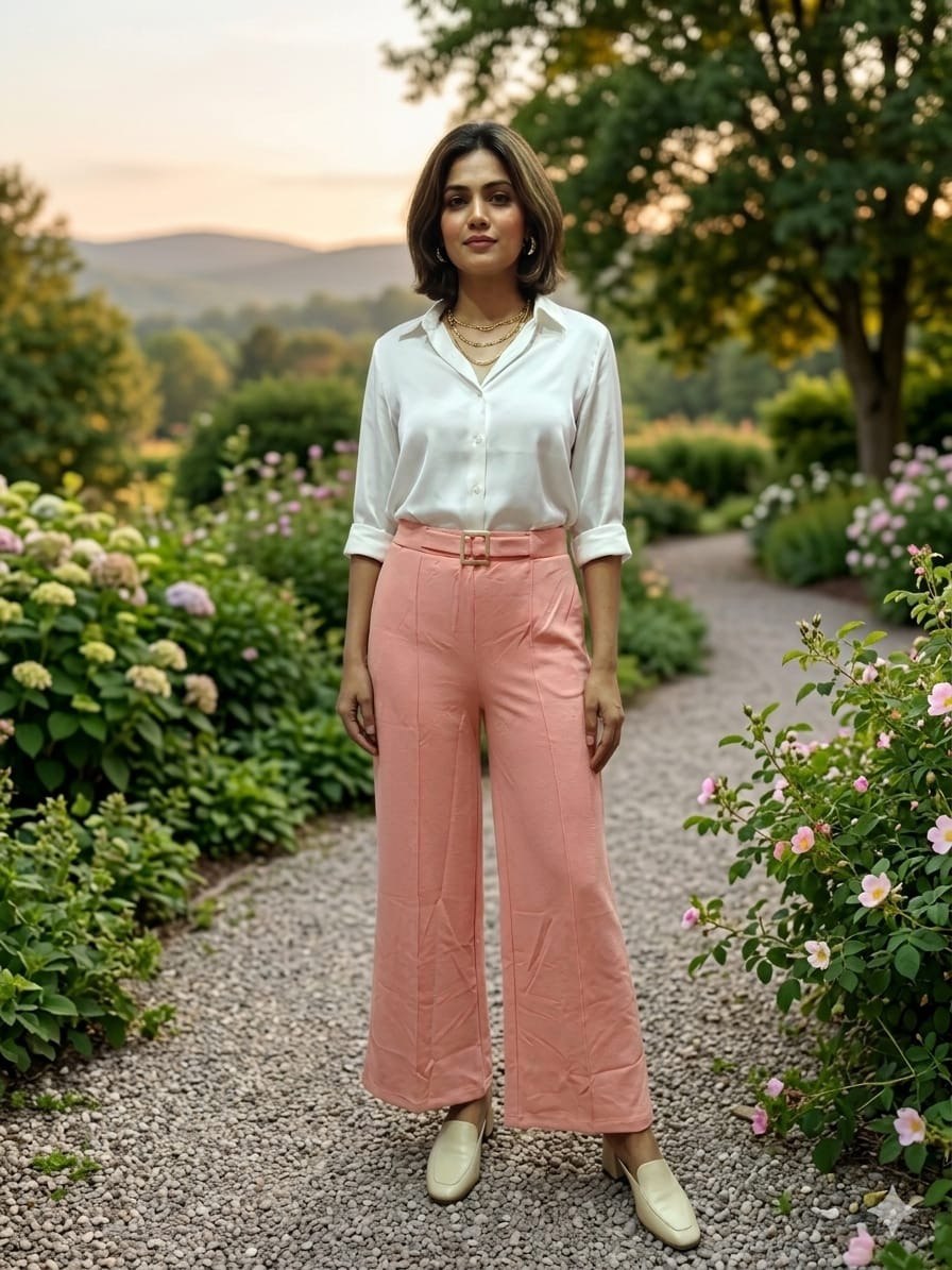 Pe Square Broach Korean Pant