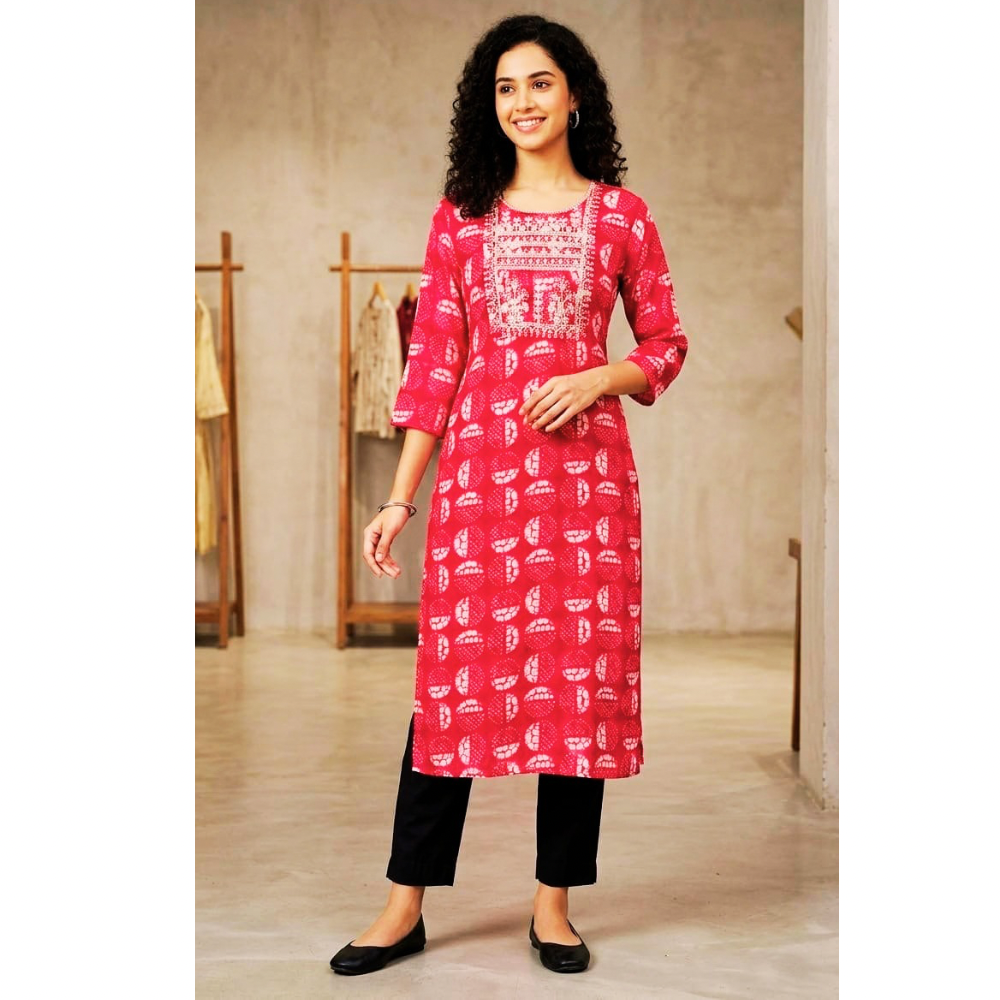 Red baisa kurti