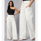 VIV-D118WHITE Baggy jeans
