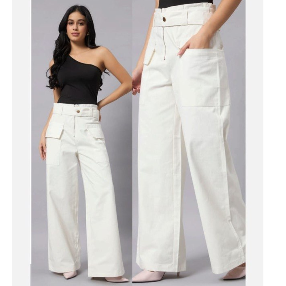VIV-D118WHITE Baggy jeans