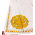 Yellow Dhaki Khadi  cotton co-ord set