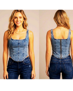 VIV26-DT101 BLU Crop Top