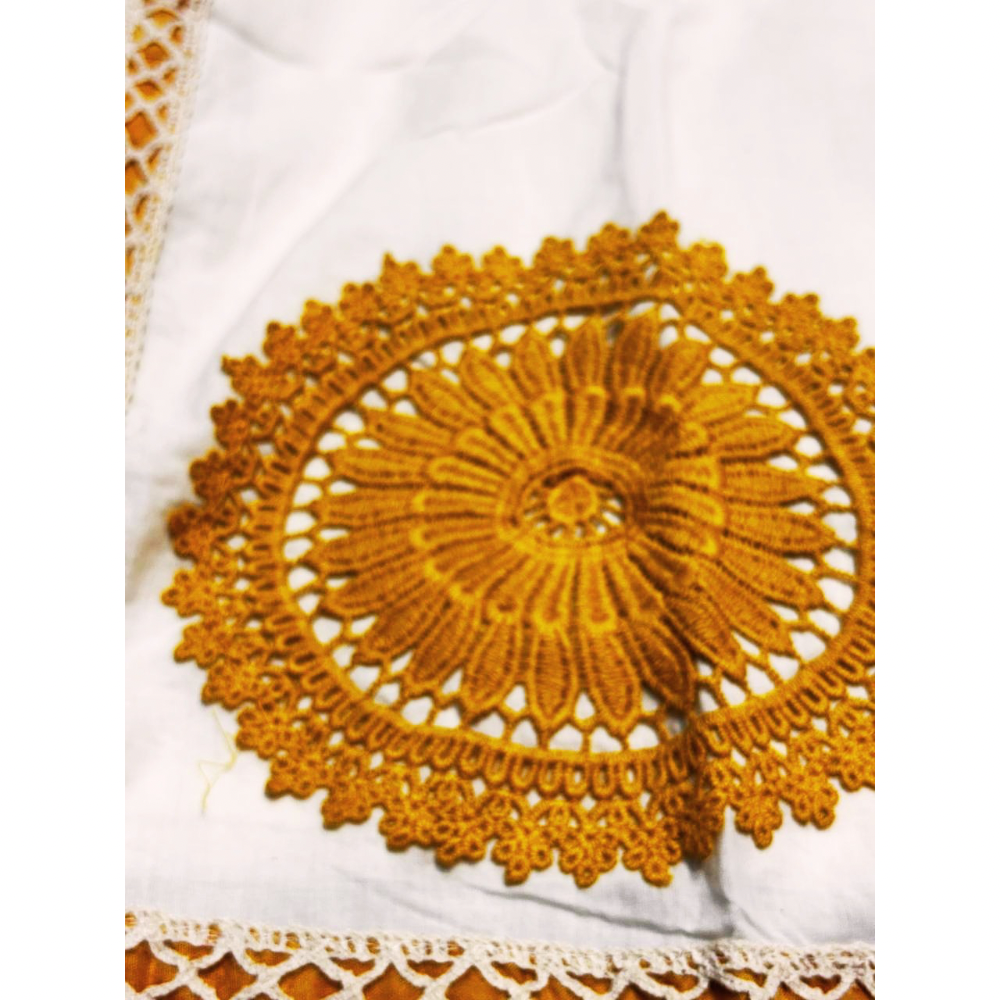 Yellow Dhaki Khadi  cotton co-ord set
