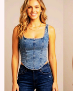 VIV26-DT101 BLU Crop Top